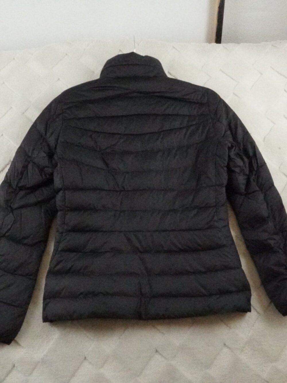 Lands' End Down Puffer Jacket Womens Extra Small Black Full Zip - Picture 9 of 10